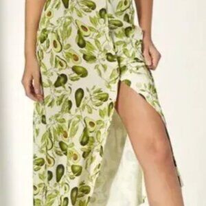 Wilfred, Midi Skirt, Green, Avocado Print, Size 4